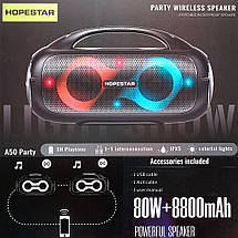 Портативна Bluetooth-колонка Hopestar A50 Party Black, фото 5