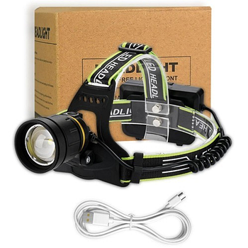 Ліхтар налобний BL-A12-3-P90, 3x18650, zoom, ЗП Type-C, Box