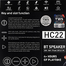 Портативна Bluetooth-колонка Hoco HC22 Auspicious sports BT speaker Black, фото 4