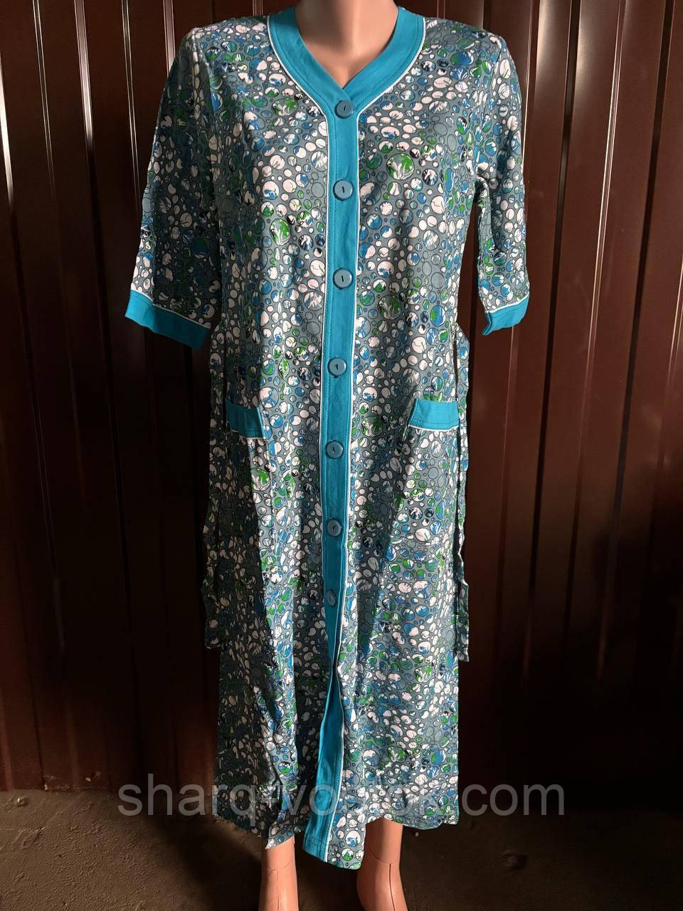 Халат жіночий з ґудзиком (52-60), фото 1