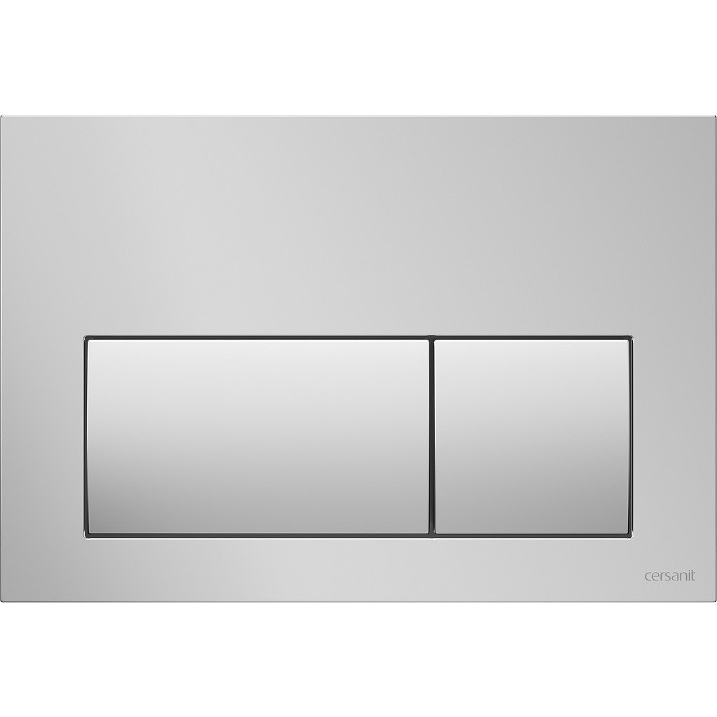 Кнопка зливу для інсталяції CERSANIT подвійна матована хром 235954 K97-518, фото 1