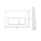 Кнопка зливу для інсталяції CERSANIT подвійна матована хром 235954 K97-518, фото 3