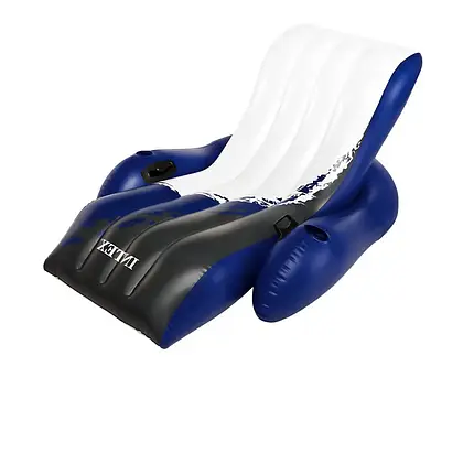 Надувний шезлонг River Run, серія Sports, Intex 58868, 180 х 135 см, чорно-білий, фото 1