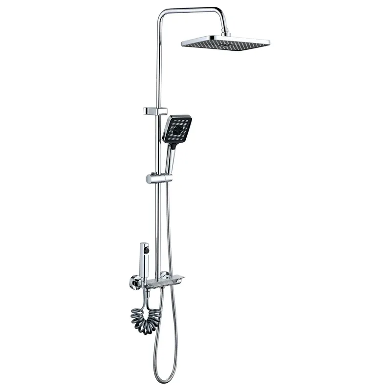 Душова колона зі змішувачем Mixxus Premium MARLIN 009-J з кнопкою перемикання, 4 режими (MI6830), фото 1