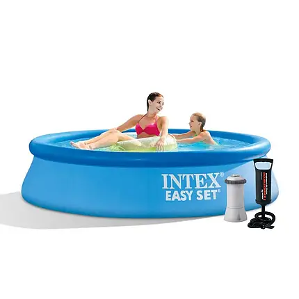 Надувний басейн Intex 28106-4, 244 х 61 см (2 006 л/год, тент, підстилка, насос), фото 1