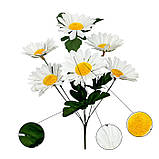 Штучні квіти букет білих ромашок, 34см, фото 5