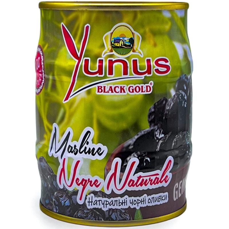 Маслини в'ялені з кісточкою в металевій банці Yunus Black Gold 1000г