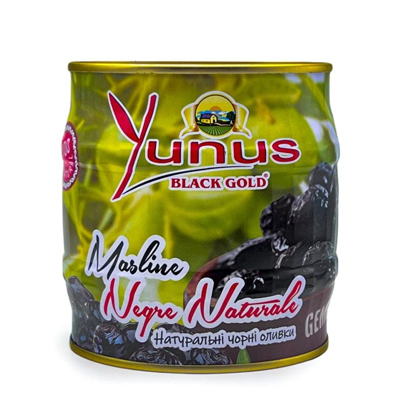 Маслини в'ялені з кісточкою в металевій банці Yunus Black Gold 500г