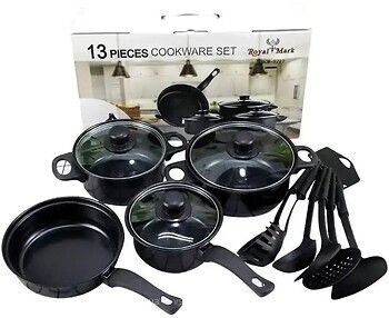 Набір посуду 13 предметів AD-495 чорний