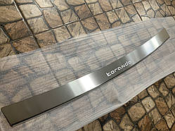 Накладка на бампер з загином для SsangYong Korando з 2010 р. (Nataniko)