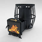 Піч для бані Бочка 20 м3 з виносом зі склом 400/400, фото 2