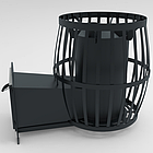 Піч для бані Бочка 20 м3 з виносом зі склом 400/400, фото 3