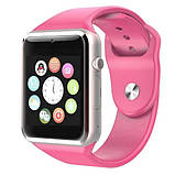 Смарт-годинник Smart Watch A1 розумний електронний зі слотом під sim-карту + карту пам'яті micro-sd. NO-781 Колір: рожевий, фото 10