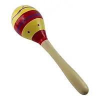 Маракас жовто-червоний дерев'яний