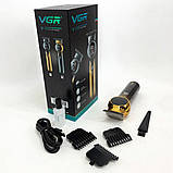 Машинка для стрижки волосся професійна VGR V989, Машинка окантувальна професійна для бороди XJ-28, фото 6