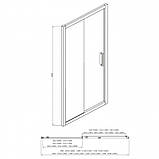 Душова кабіна Dusel A 517 100х80х195 см прямокутна розсувні двері прозоре скло 6 мм профіль хром, фото 5