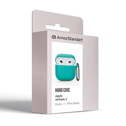 Чохол ArmorStandart TPU Hang для кейса навушників Apple AirPods 4 Mint Green (ARM81287), фото 4