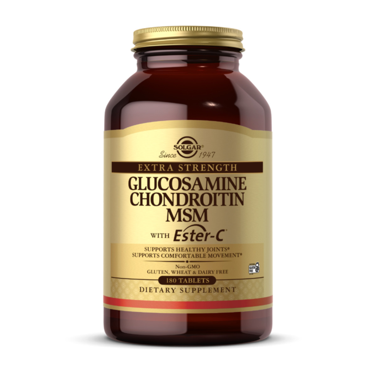 Extra Strength Glucosamine Chondroitin MSM with Ester-C® - 180 tabs, фото 1