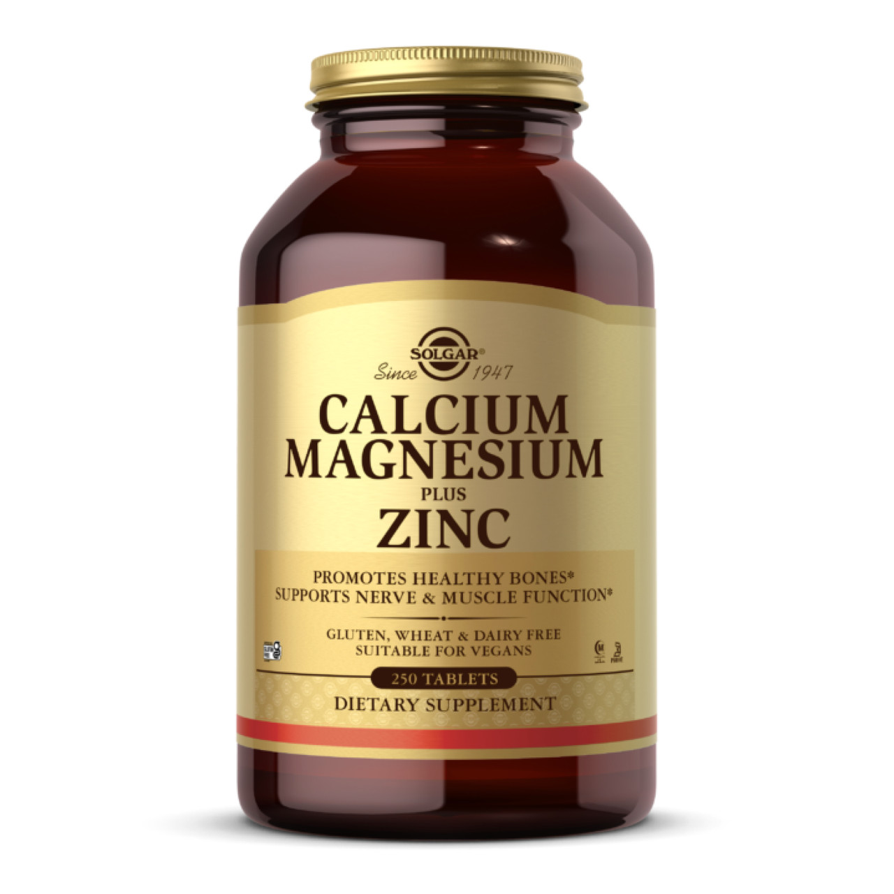 Calcium Magnesium Plus Zinc - 250 tabs, фото 1