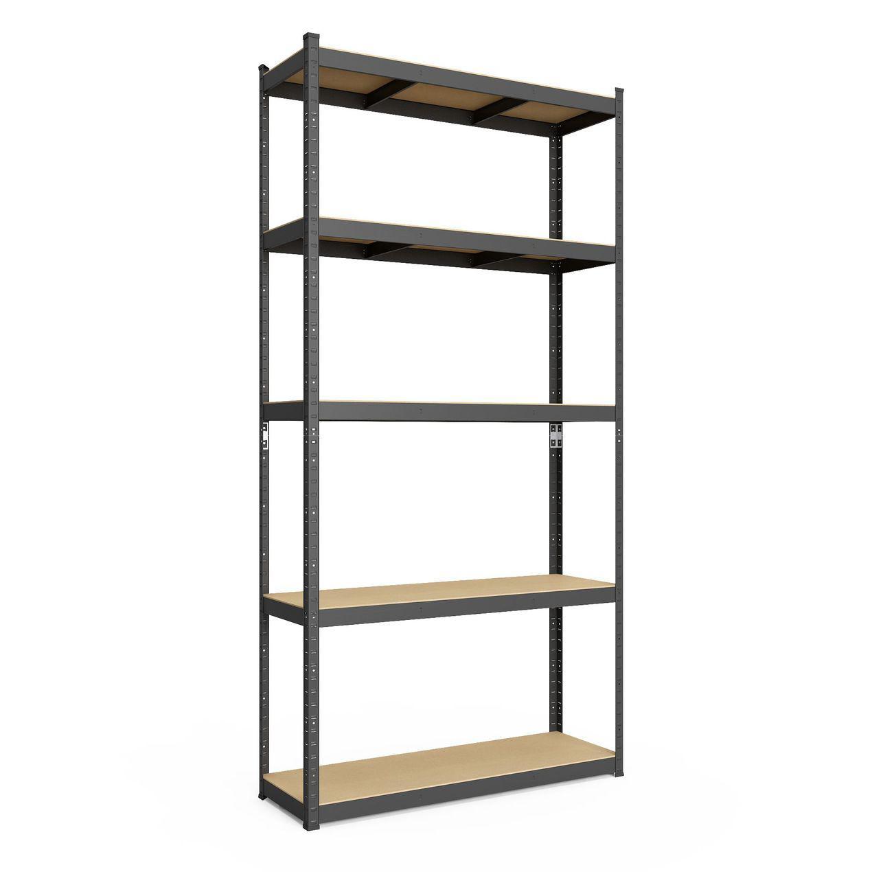 Стелаж Бюджет КМ 1800х1200х500 Міткас, 150 кг/полицю, 5 полиць, МДФ, фарбований, металевий