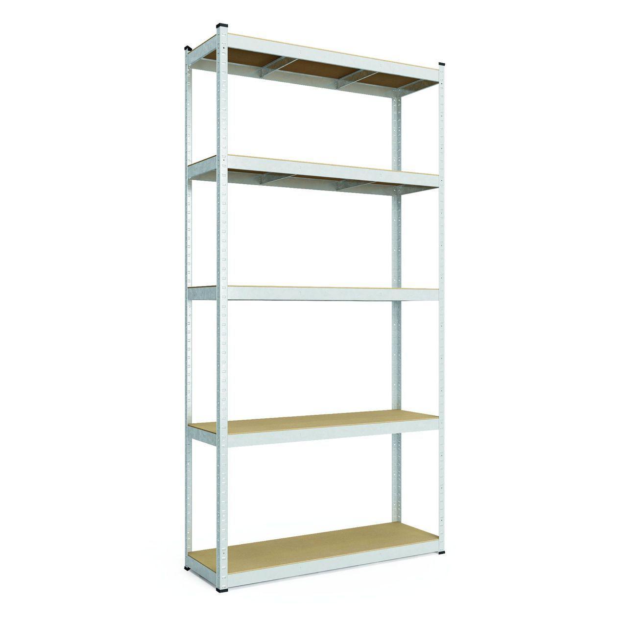 Стелаж Бюджет ОМ 1800х1100х500 Міткас, 150 кг/полицю, 5 полиць, МДФ, оцинкований, металевий