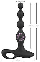 Анальний ланцюжок Black Velvets Rechargeable anal beads AIW Or2597, фото 3