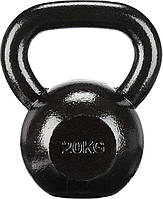 Гиря чавунна Toorx 20 кг з гумовою підставкою Black (KGV-20)