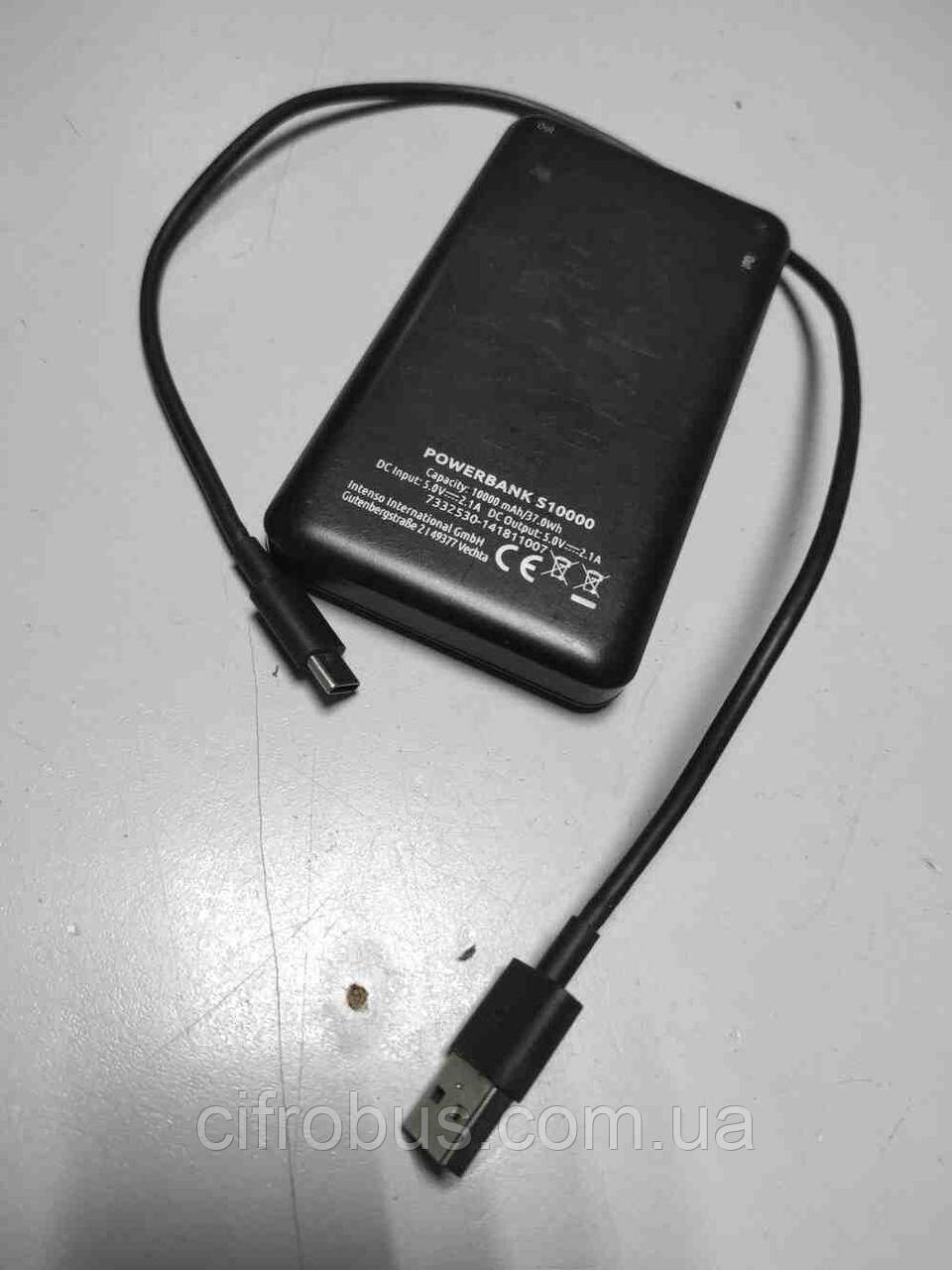 Універсальний зовнішній акумулятор повербанк Б/У Intenso S10000 10000 mAh, фото 1