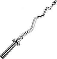 Гриф для штанги Toorx W-подібний 120 см 25 мм з гвинтовими замками (BCV-120)