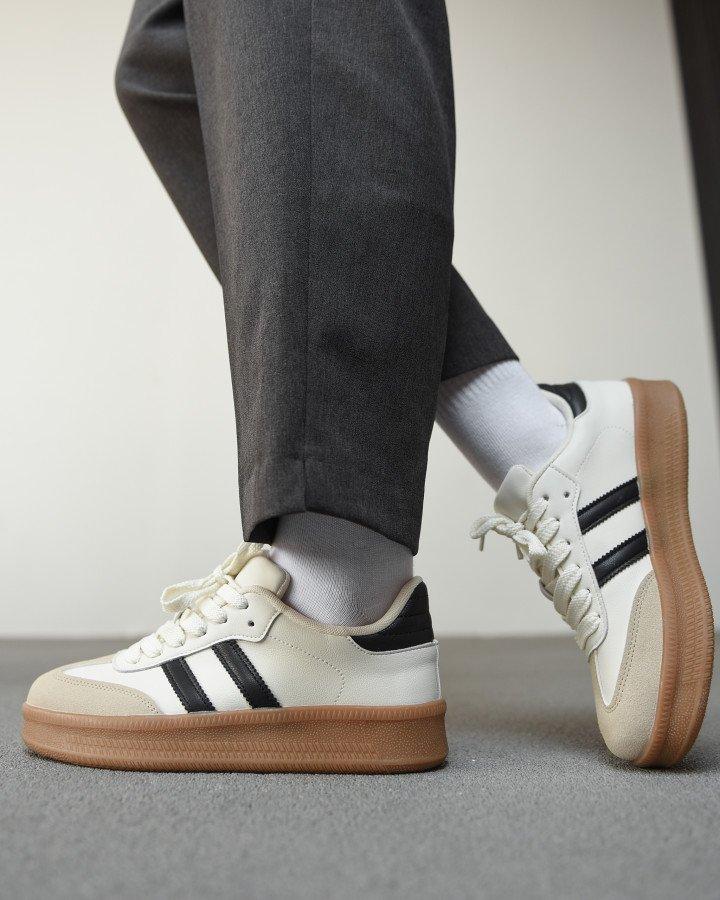 Жіночі кросівки stenly beige/ black НП4840
