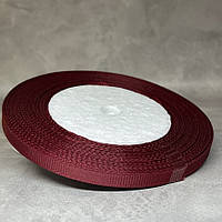 Репсова стрічка 0,6 см, колір-бордовий, арт 013041, 23 м, Бордовий