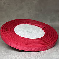 Репсова стрічка 0,6 см, колір- малиновий, арт 013030, 23 м, Малиновий