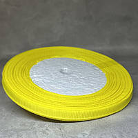 Репсова стрічка 0,6 см, колір жовтий, арт 016449, 23 м, Жовтий