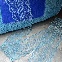 Мереживо Квіточка - 3,5-4 см, колір- темно-блакитний, метр, Темно-голубой