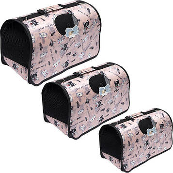Сумка переноска для котів і собак невеликого розміру, №-2 набір із 3 шт. (30*52*20 см/ 27*44*18см/ 24*37*17см)