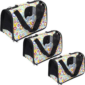 Сумка переноска для котів і собак невеликого розміру, №-5 набір із 3 шт. (30*52*20 см/ 27*44*18см/ 24*37*17см)