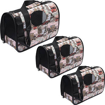 Сумка переноска для котів і собак невеликого розміру, №-6 набір із 3 шт. (30*52*20 см/ 27*44*18см/ 24*37*17см)