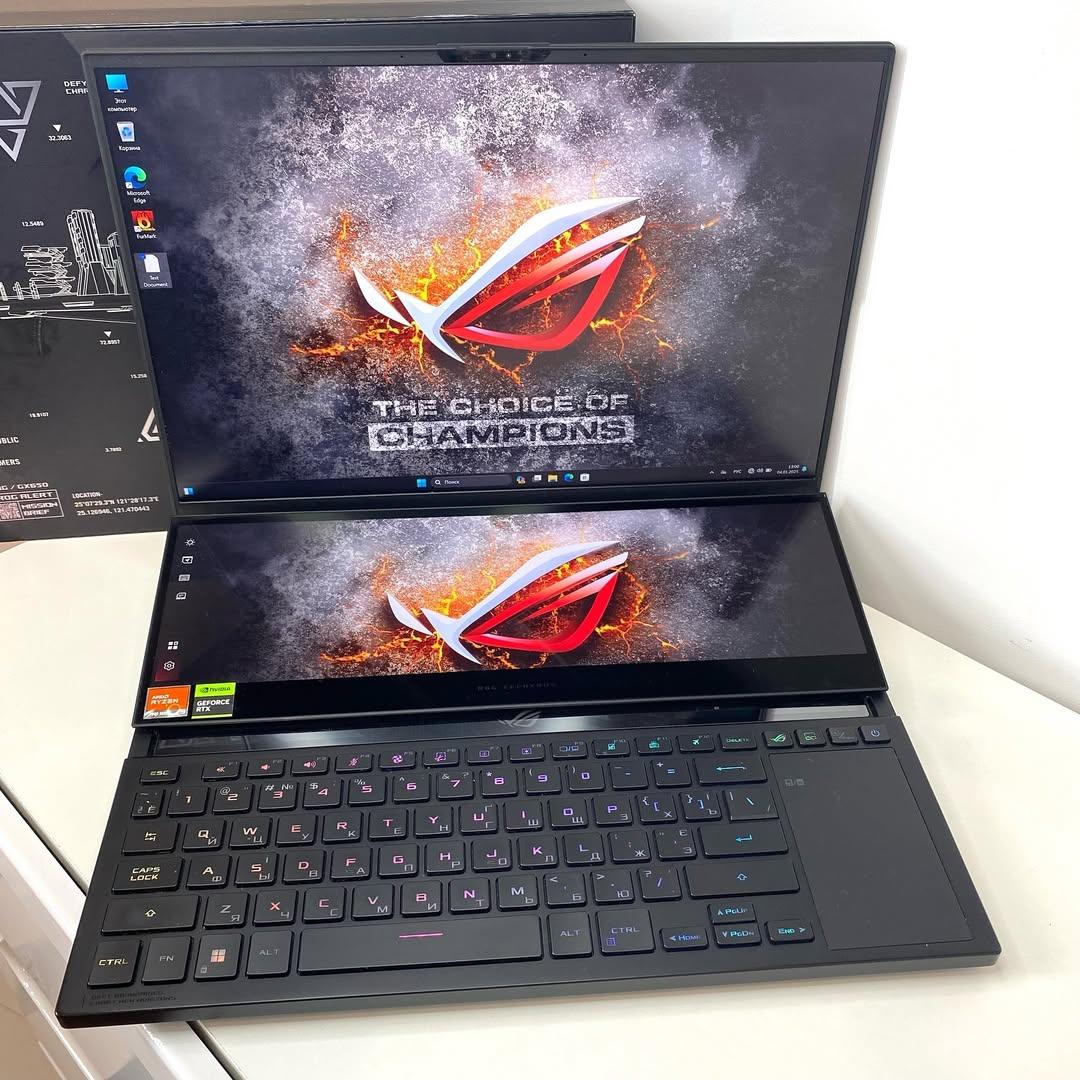 Ноутбук Ігровий ASUS Rog Zephyrus Dou g16 \IPS 16"+14”\Ryzen 9\RTX 4090(16gb)\DDR5 32GB\SSD 2TB СТОК ГАРАНТІЯ