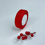 Стрічка - органза ✿ , 2,5 см, червона, 46 м - рулон, фото 2