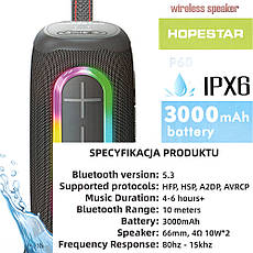 Портативна Bluetooth-колонка Hopestar P60 Grey, фото 4