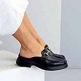 Жіночі елегантні туфлі мюлі з натуральної шкіри легкі та універсальні, фото 4