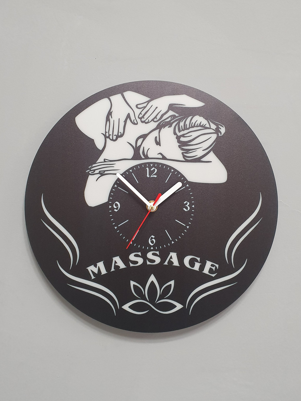 Настінний годинник Массаж, подарунок масажисту, фото 1