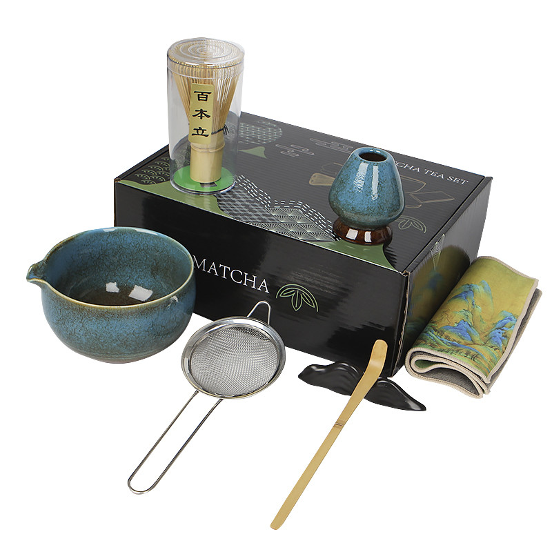 Набір Mavanto 7458 для приготування чаю матча 7 предметів Blue, фото 1