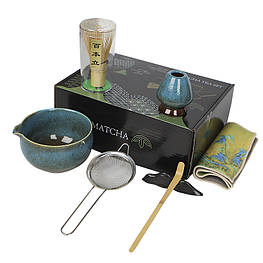 Набір Mavanto 7458 для приготування чаю матча 7 предметів Blue