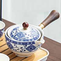 Дорожній набір для чайної церемонії керамічний Blue + White, фото 2