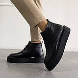 Модні та практичні чорні зимові черевики, фото 4