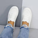 Білі жіночі кеди мокасини дихаюча тканина, фото 2