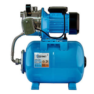 Насосна станція корпус нержавіюча сталь Словенія VDMT AUTO JS 100L Н=45М, Q=3кбМ, P=1100 Вт, 1"x1"