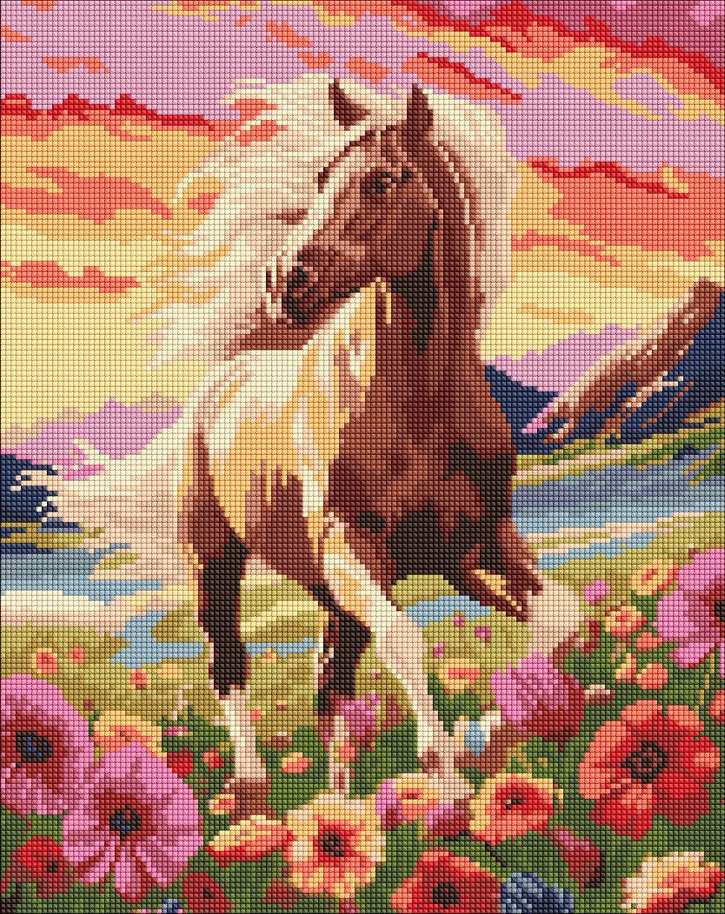 Алмазна мозаїка - Витончена колібрі з голограмними стразами (AB) ©art_selena_ua