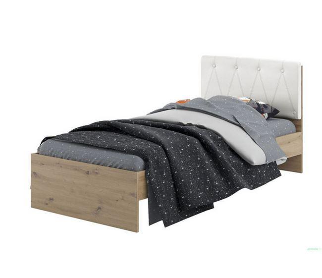 Ліжко односпальне Тоні корпус і фасад ДСП без матраца та каркаса 90*200 см (Світ Меблів ТМ)